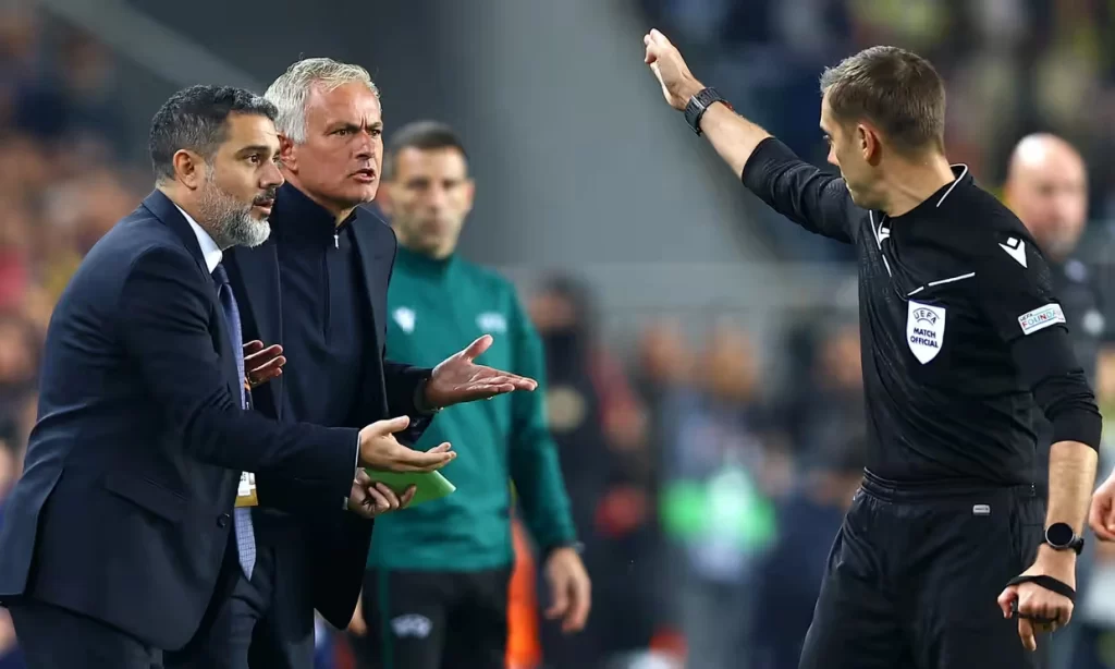 Mourinho Digs At Referee After Being Sent Off