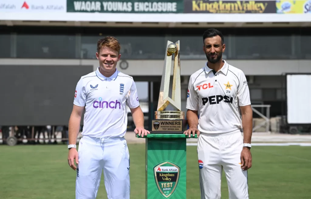 Pakistan vs England 1st Test Match Prediction, Dream11 Prediction https://img1.hscicdn.com/image/upload/f_auto,t_ds_w_1280,q_80/lsci/db/PICTURES/CMS/388500/388533.jpg Image-Getty PAK vs ENG 1st Test Dream11 Prediction: The Pakistan vs England three-match Test series will get underway on October 7, Monday, in Multan. Both teams are coming off contrasting results in the past. While England secured home series wins over West Indies and Sri Lanka, Pakistan lost a home Test series to Bangladesh for the first time. This series could prove to be the last one for Shan Masood as the captain if the results are not satisfactory. Pakistan vs England 1st Test team news: England’s regular skipper Ben Stokes has been ruled out of the first Test. Ollie Pope, who led England against Sri Lanka, will continue to lead the side in an interim capacity. For Pakistan, they are bolstered by the return of Shaheen Afridi, Aamer Jamal, and Naseem Shah to the XI. Pakistan vs England 1st Test Date and time: Date: October 7, Monday Time: 10:30 AM IST / 05:00 AM GMT / 10:00 AM LOCAL Venue: Multan Cricket Stadium, Multan PAK vs ENG 1st Test probable XIs: Pakistan probable XI: Saim Ayub, Abdullah Shafique, Shan Masood (C), Babar Azam, Mohammad Rizwan (wk), Saud Shakeel, Salman Ali Agha, Naseem Shah, Abrar Ahmed, Aamer Jamal, Shaheen Afridi England predicted XI: Zak Crawley, Ben Duckett, Ollie Pope (C), Joe Root, Jamie Smith (wk), Harry Brook, Chris Woakes, Brydon Carse, Jack Leach, Gus Atkinson, Shoaib Bashir Also read: PAK vs ENG 1st Test Dream11 Prediction Pakistan vs England 1st Test pitch and weather report: The pitch in Multan is expected to be a batting paradise, as is the case with the venues in Pakistan. Expect spinners to come into play in the last couple of days of the Test match. The weather is largely clear for this game, though passing showers are forecasted for the last two days of the match. Pakistan vs England 1st Test Dream11 Captaincy Prediction: Joe Root is a safe Dream11 captain for this Test match. Root is the best Test batsman in the world at the moment. He averaged 65 in 2023 and is averaging 54 in 2024 in Test cricket. Earlier, he became England’s highest Test centurion and is now set to become England’s leading Test run-scorer. PAK vs ENG 1st Test Dream11 Prediction 3 players to watch out for: The 3 players to watch out for in the Pakistan vs England 1st Test are Joe Root, Harry Brook, and Babar Azam. Pakistan vs England Prediction: Who will win today’s 1st Test match? For the Pakistan vs England 1st Test Match Prediction, we predict that England will defeat Pakistan in Multan. Also read: PAK vs ENG 1st Test Dream11 Prediction fkw: PAK vs ENG 1st Test Dream11 Prediction skw: Pakistan vs England 1st Test Match Prediction