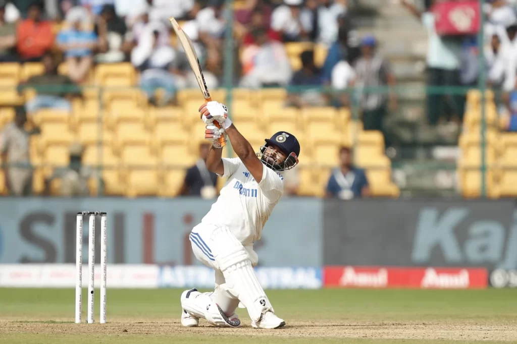 Rishabh Pant smacks Tim Southee for a 107-metre six