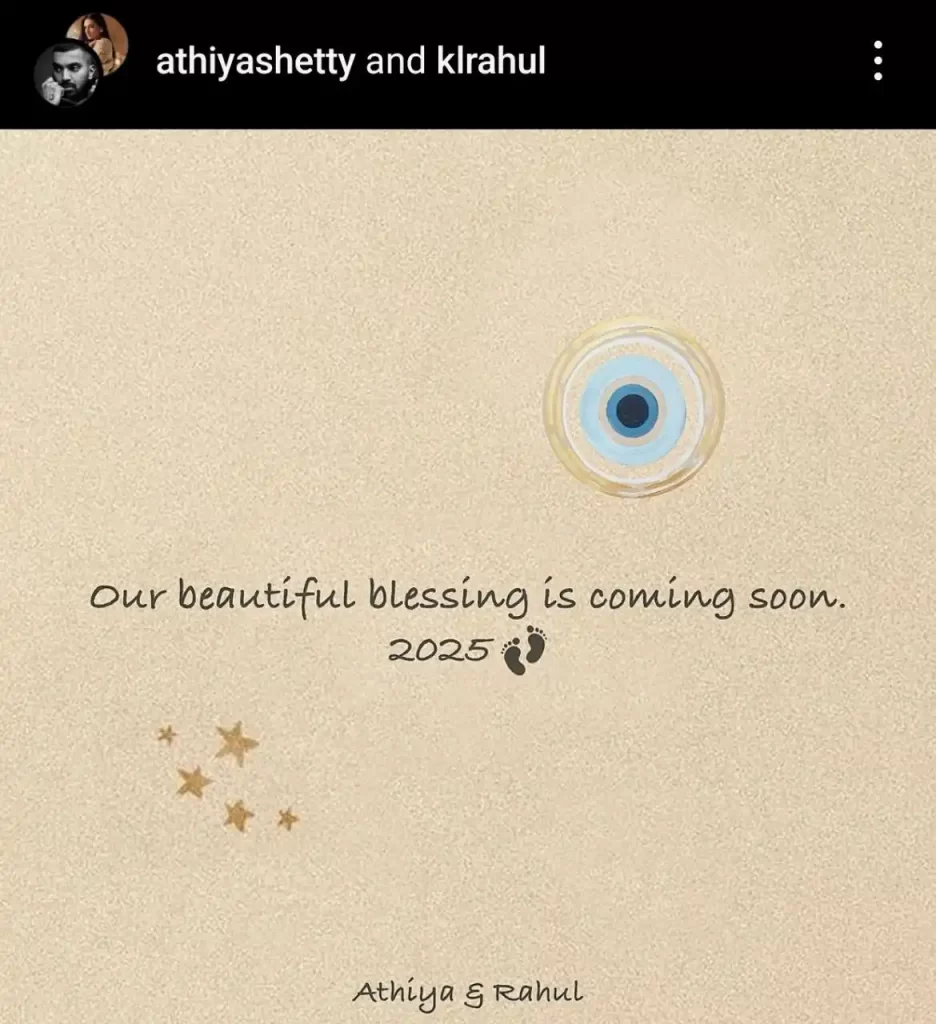 KL Rahul and Athiya Shetty Announce Pregnancy