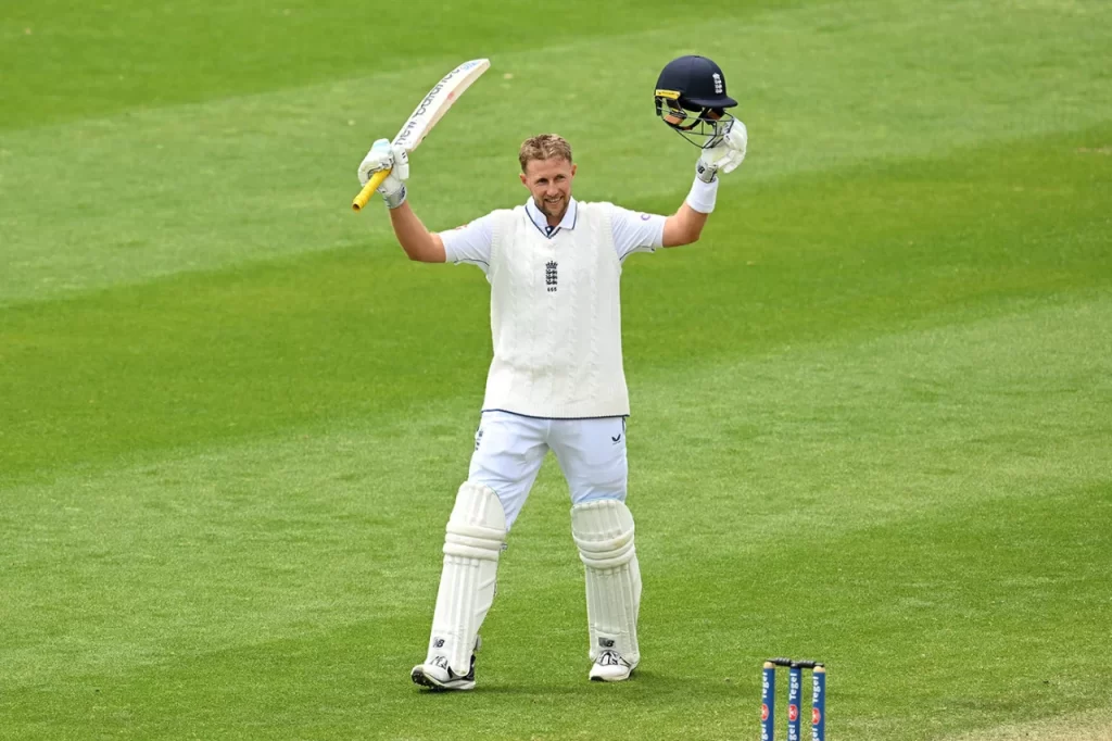 Joe Root Does A Reverse Ramp to Complete Century