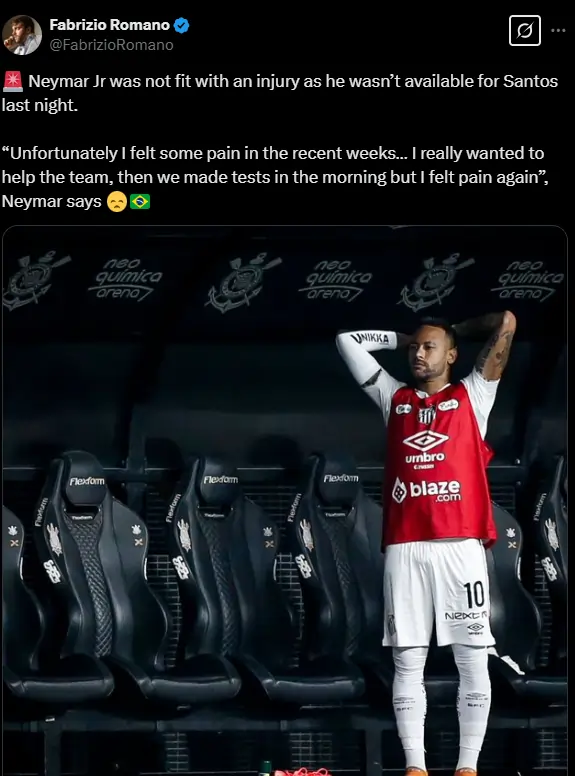 Neymar Injured Again