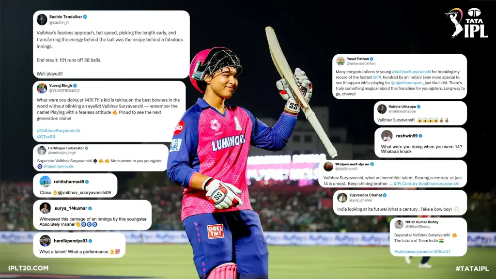 Indian Players Laud Vaibhav Suryavanshi