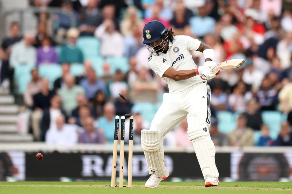 KL Rahul gets bowled in IND vs ENG 5th Test