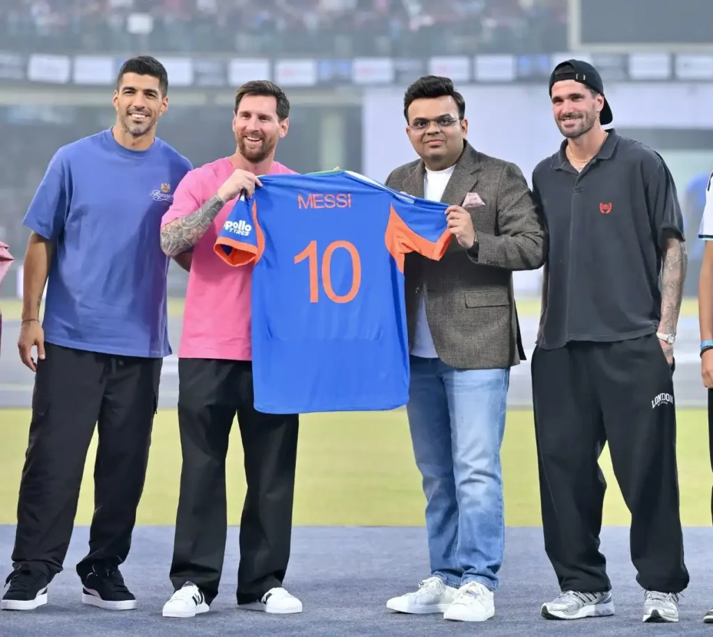 Lionel Messi and Jay Shah