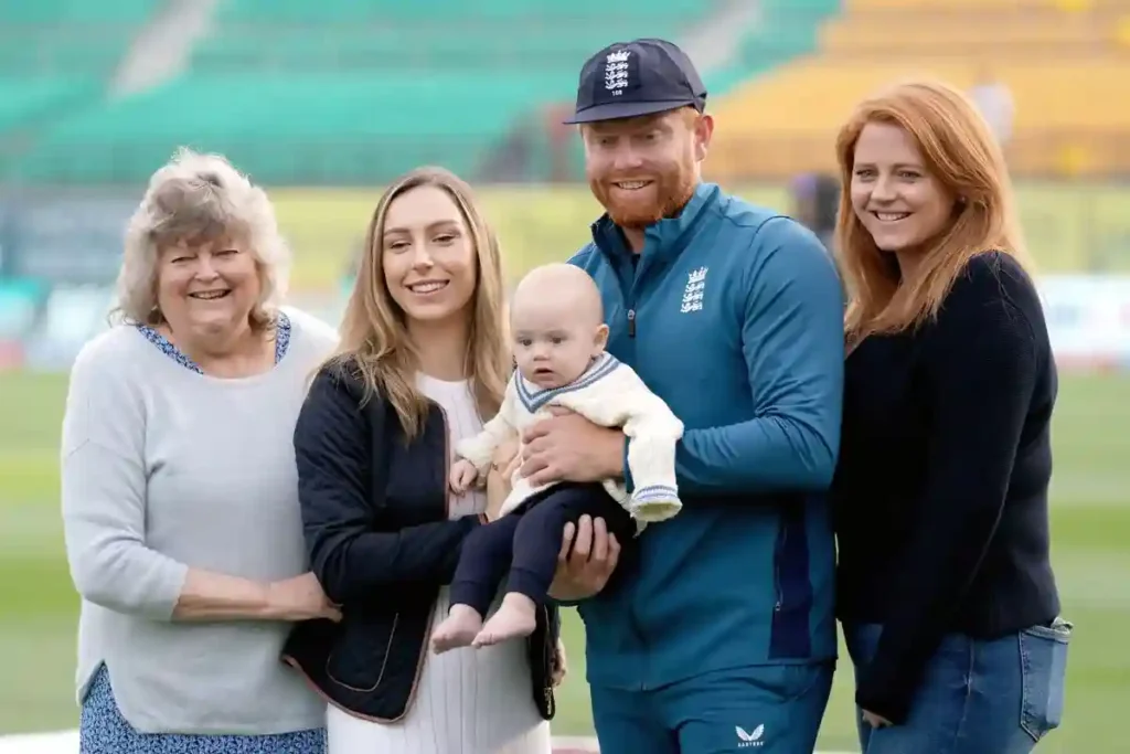 Jonny Bairstow partner Megan with their baby boy Edward Bairstow