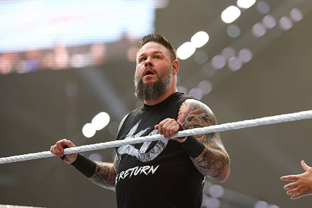 Kevin Owens looks on during WWE SummerSlam