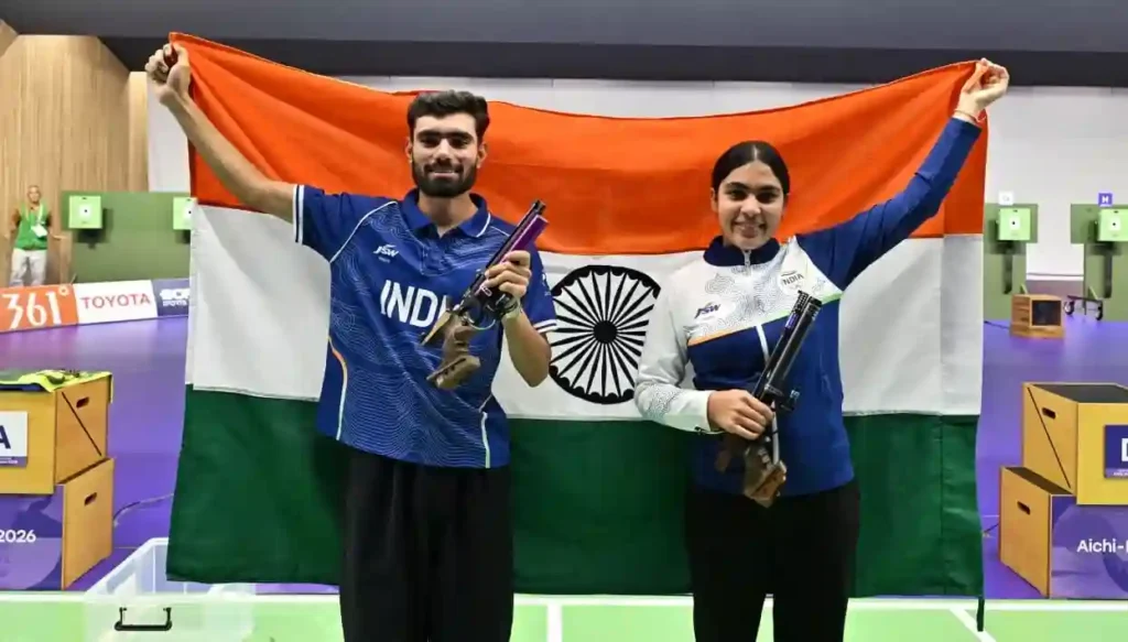 Kamaljeet and Suruchi Singh Win Gold in 10m Air Pistol Mixed Team Event at Asian Games 2026 Asian Games 2026