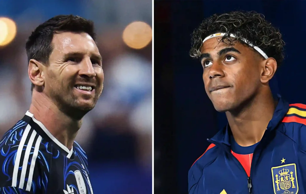 Lionel Messi and Lamine Yamal